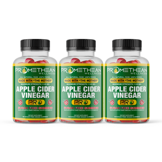 (3 Bottles - 90ct Gummies) ACV with Sugar Makes No Sense! Try The Only Zero Net Carbs Sugar Free Apple Cider Vinegar Gummies