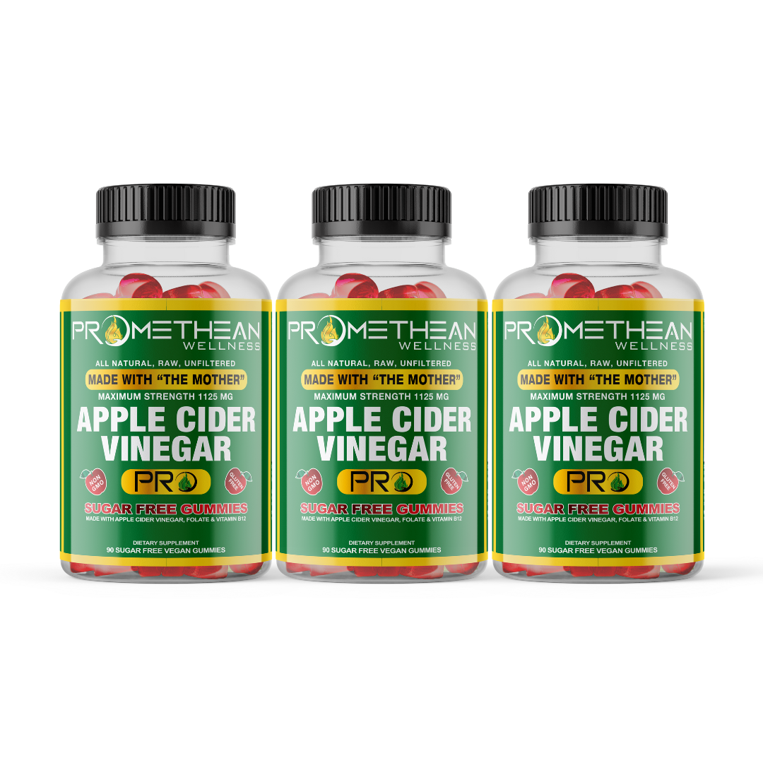 (3 Bottles - 90ct Gummies) ACV with Sugar Makes No Sense! Try The Only Zero Net Carbs Sugar Free Apple Cider Vinegar Gummies