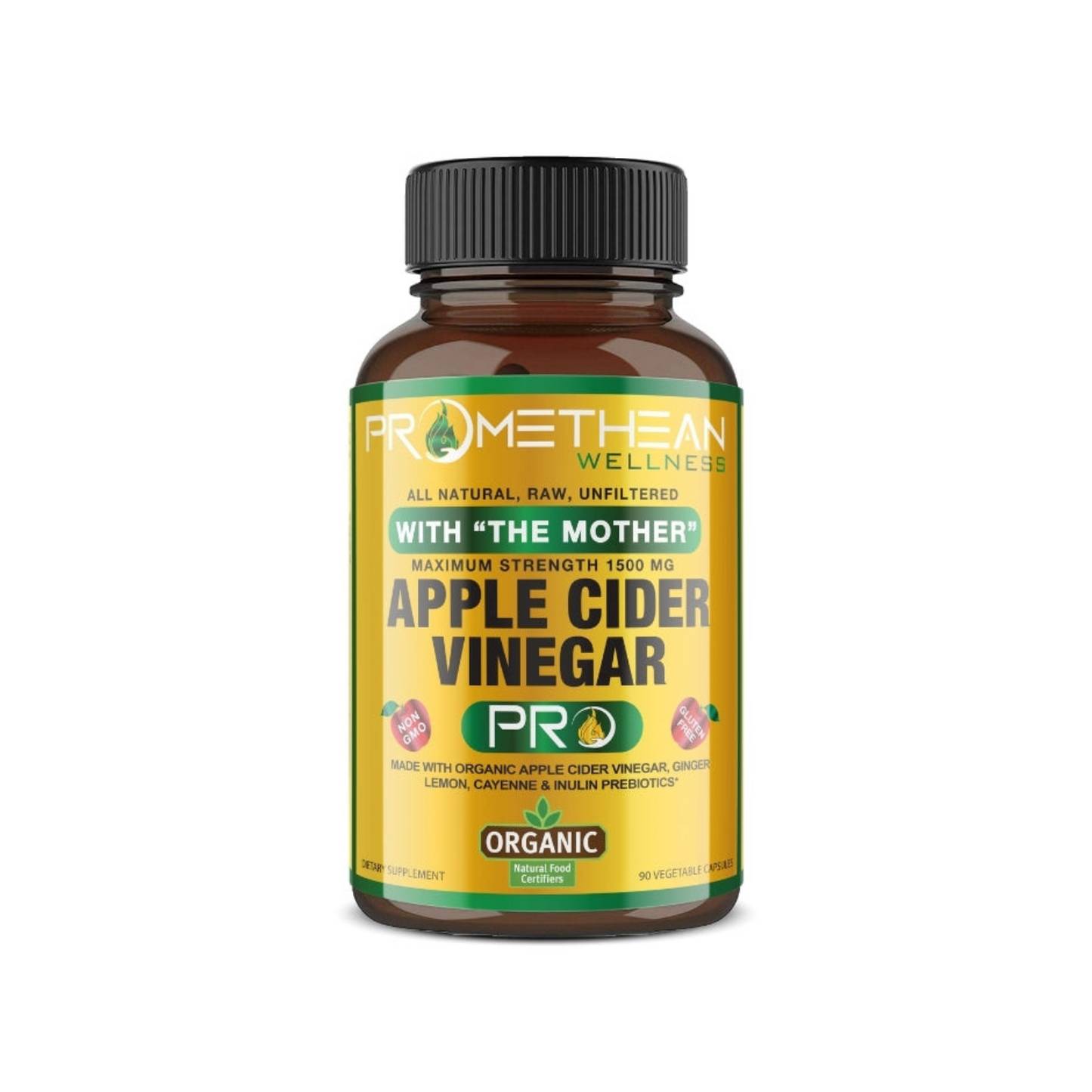 (90ct Capsules) Certified Organic Apple Cider Vinegar PRO Complex Capsules